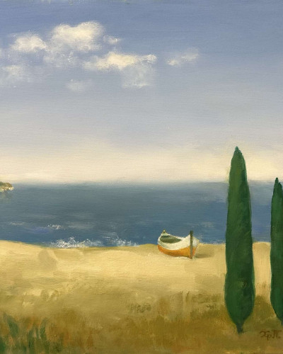Hristina Petrova - Landscape with a boat