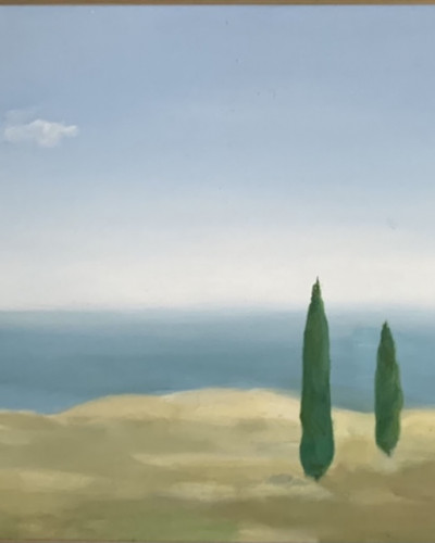 Hristina Petrova - Landscape with cypresses