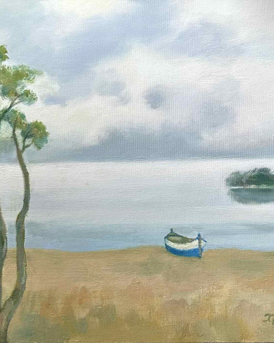 Hristina Petrova - Landscape with a boat