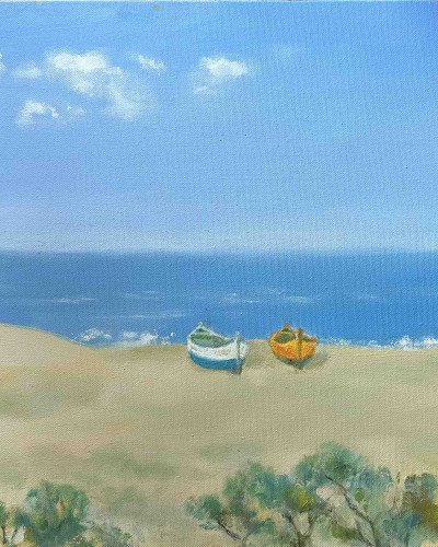 Hristina Petrova - Landscape with boats
