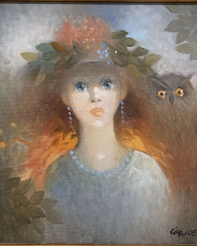 Suli Seferov - Girl and owl