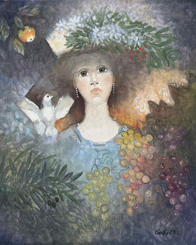 Suli Seferov - Girl with flowers