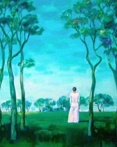 Hristina Petrova - Landscape with female figure