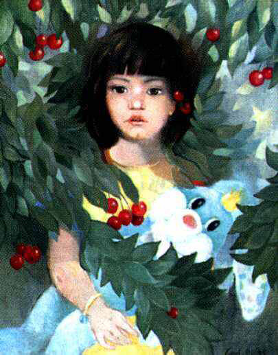 Girl with cherries - Suli Seferov